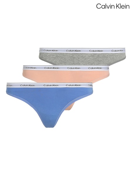Calvin Klein Orange Animal Modern Logo Full Knickers 3 Pack (F54280) | £40