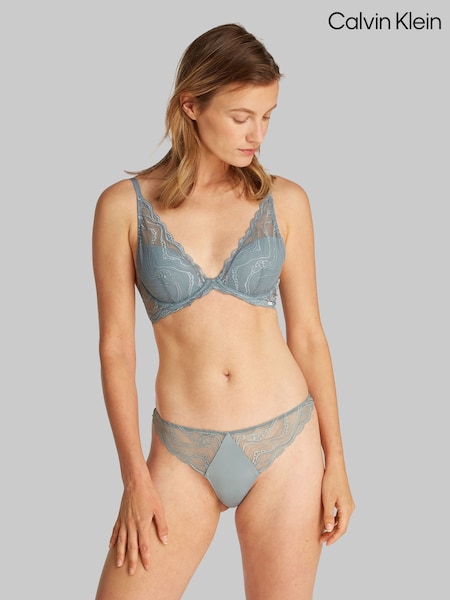 Calvin Klein Grey Instinct Lightly Lined Plunge Bra (F54366) | £45