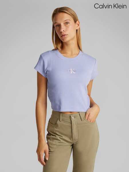 Calvin Klein Purple Baby Monogram T-Shirt (F54396) | £45