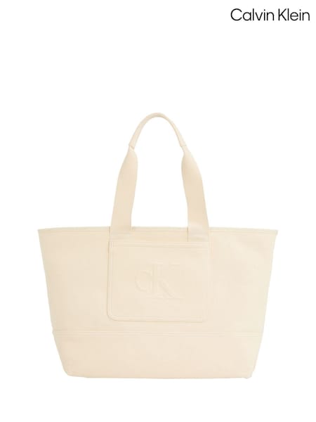 Calvin Klein Nude Canvas Zip Weekender Bag (F54418) | £120