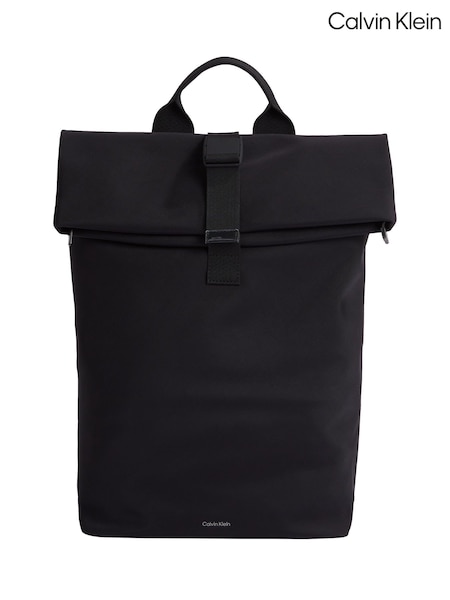 Calvin Klein Black Rolltop Backpack (F54430) | £150