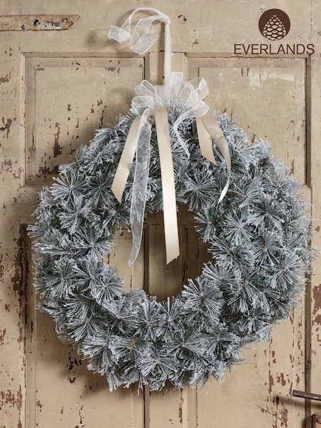 Everlands Green Cashmere Frosted Wreath Diameter (F54435) | £28