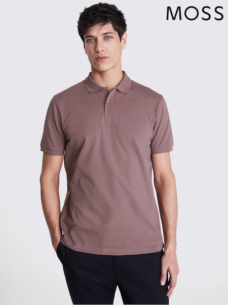 MOSS Pink Pique Polo Shirt (F54467) | £30