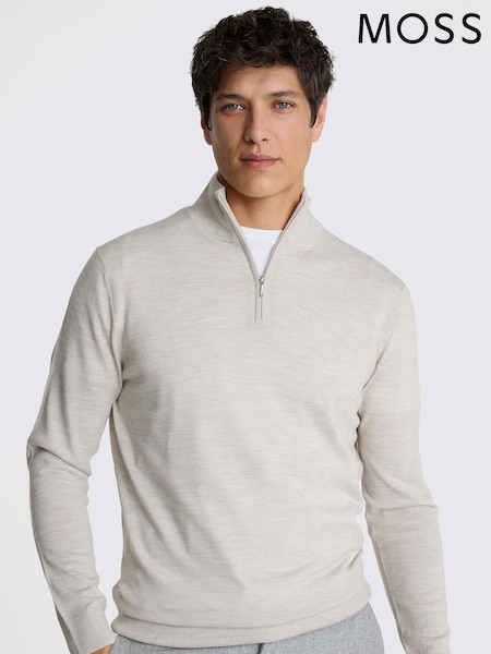 Merino Blend Quarter Zip Jumper (F54476) | £60