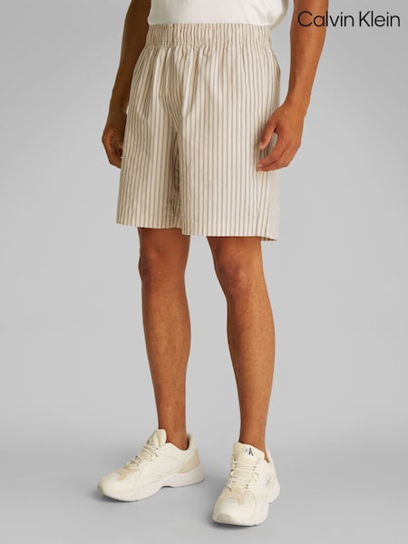 Calvin Klein Cream Pull On 100% Cotton Shorts (F54595) | £75