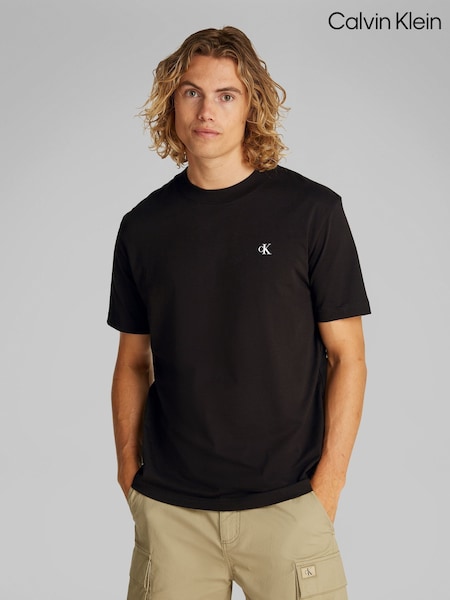 Calvin Klein Black 100% Cotton Painted Jeans T-Shirt (F54596) | £35
