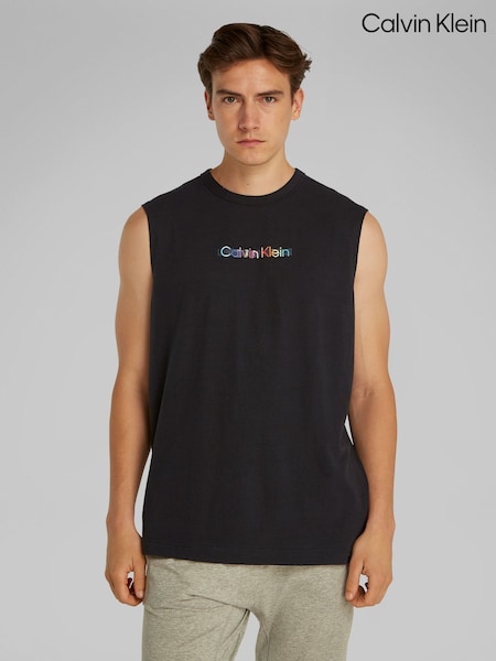 Calvin Klein Black 100% Cotton Pride Lounge Tank Top (F54602) | £31