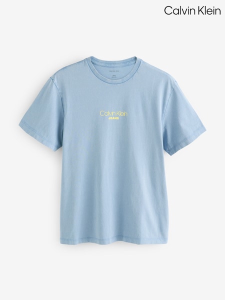 Calvin Klein Blue 100% Cotton Short Sleeve T-Shirt (F54613) | £45