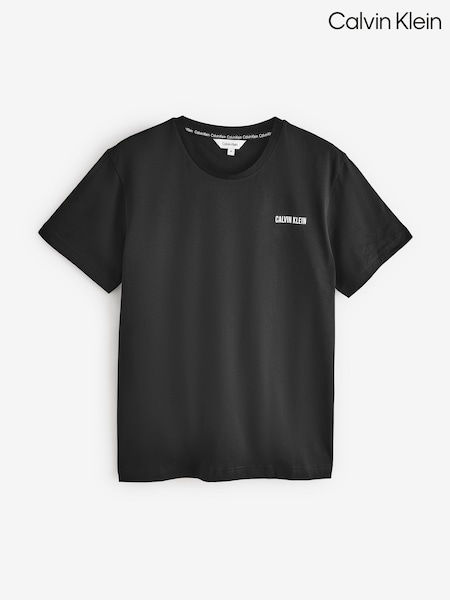 Calvin Klein Black 100% Cotton Cover-Up T-Shirt (F54656) | £36