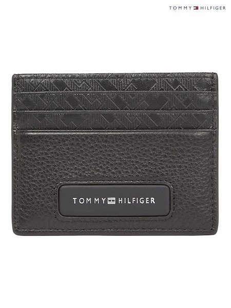 Tommy Hilfiger Black Monogram Leather Card Holder (F54758) | £50