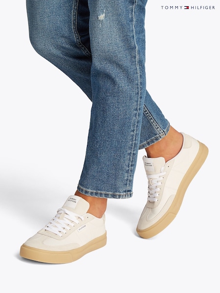 Tommy Hilfiger Natural Court Nubuck Trainers (F54825) | £110