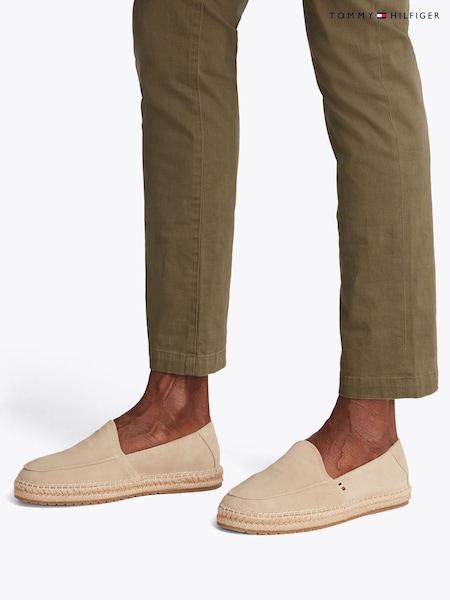 Tommy Hilfiger Brown Suede Espadrille Loafers (F54855) | £90