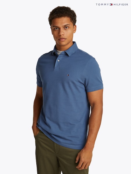 Tommy Hilfiger Light Blue 1985 Regular Fit Stretch Polo Shirt (F54924) | £75