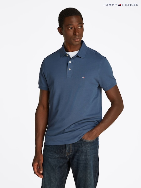 Tommy Hilfiger Blue 1985 Slim Stretch Cotton Polo Shirt (F54946) | £75