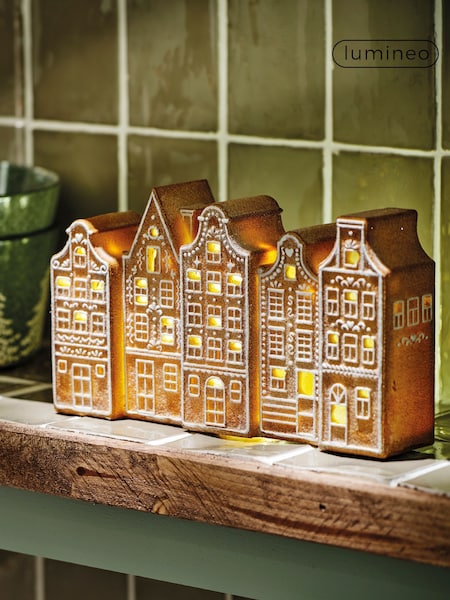 Lumineo Pre Lit LED Gingerbread Christmas House Ornament (F55049) | £20