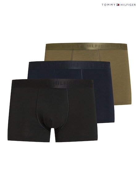 Tommy Hilfiger Blue Everyday Luxe Trunks 3 Pack (F55083) | £45