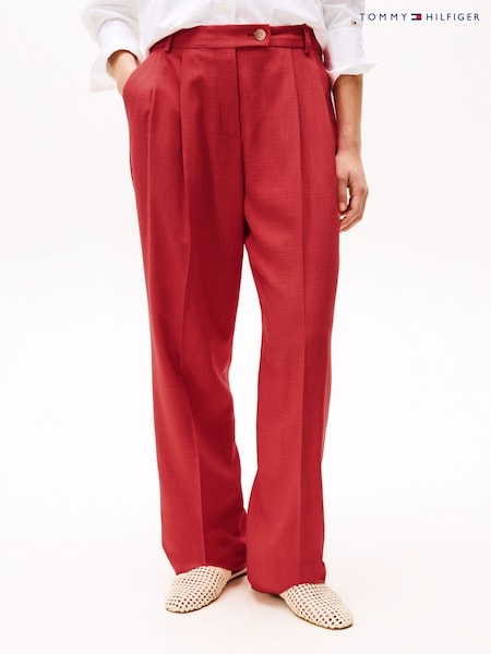 Tommy Hilfiger Red x Sofia Richie Grainge Tailored Wide Leg Trousers (F55163) | £210