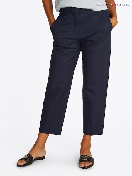 Tommy Hilfiger Blue Slim Straight Cotton Chino Trousers (F55170) | £110