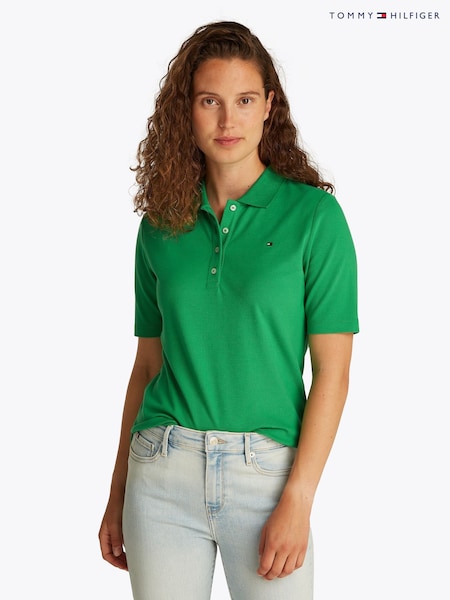 Tommy Hilfiger Green 1985 Regular Fit Pique Polo Shirt (F55176) | £75