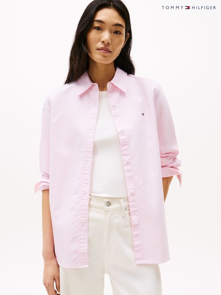 Tommy Hilfiger Pink Relaxed 100% Cotton Oxford Shirt (F55204) | £90