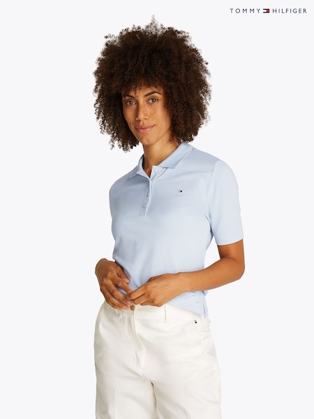 Tommy Hilfiger Blue 1985 Regular Fit Pique Polo Shirt (F55255) | £75