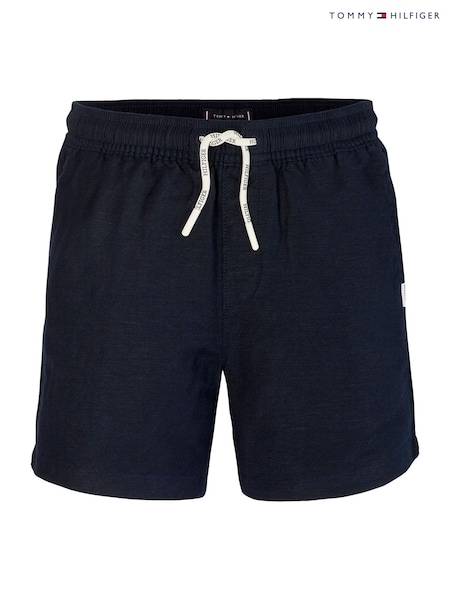 Tommy Hilfiger Black Linen Viscose Shorts (F55317) | £45 - £55