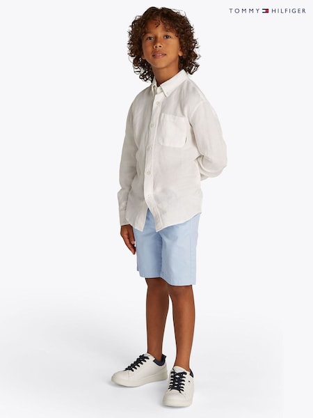 Tommy Hilfiger Light Blue Belted Shorts (F55322) | £50 - £55