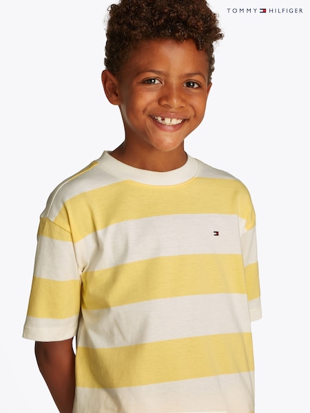 Tommy Hilfiger White Essential Archive Fit 100% Cotton T-Shirt (F55326) | £18 - £22