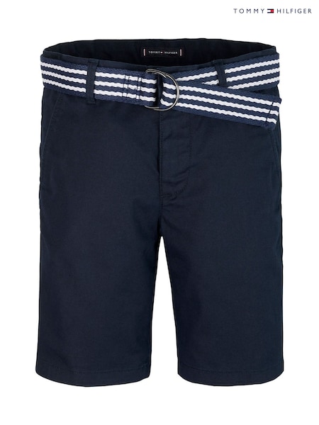 Tommy Hilfiger Blue Belted Shorts (F55328) | £50 - £55