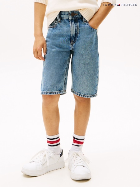 Tommy Hilfiger Blue Modern Straight Denim Shorts (F55347) | £45 - £55