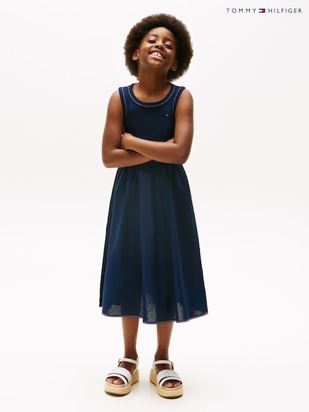 Tommy Hilfiger Blue Short Sleeve Dress (F55402) | £50 - £60