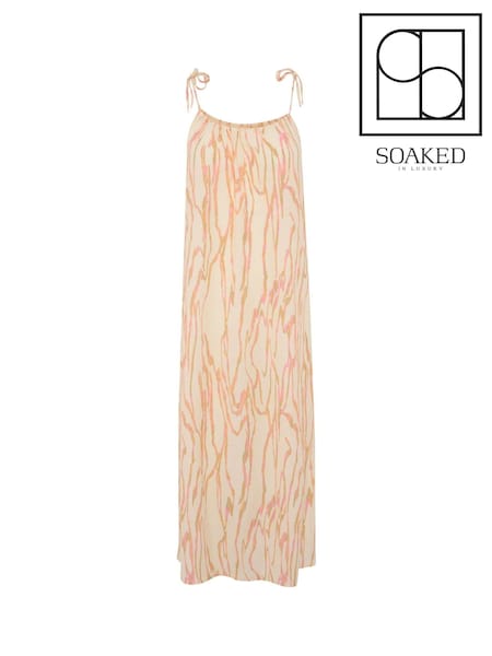 Soaked in Luxury Kehlani Strap Pink Maxi Dress (F55489) | £75