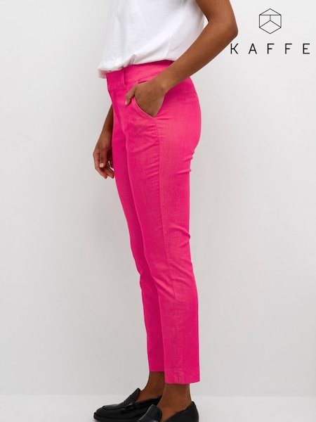 Kaffe Slim Fit Pink Lea Ankle Length Chino Trousers (F55544) | £65