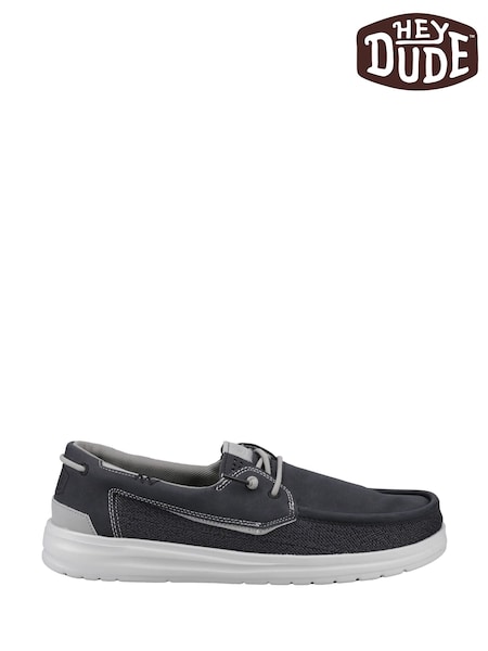 HEYDUDE Welsh Grip Classic Mesh Black Shoes (F55623) | £70