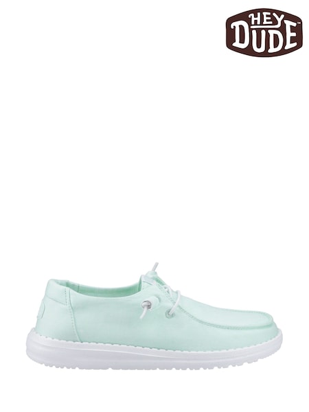 HEYDUDE Blue Wendy Canvas Shoes (F55627) | £60