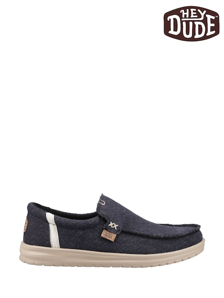 HEYDUDE Mikka Jute Black Shoes (F55641) | £65