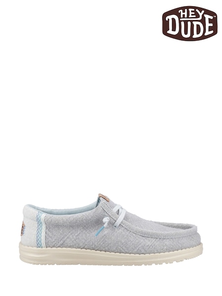 HEYDUDE Blue Wally Jute Shoes (F55643) | £65