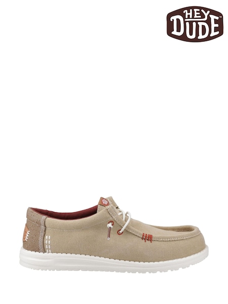 HEYDUDE Natural Wally Workwear Shoes (F55649) | £65
