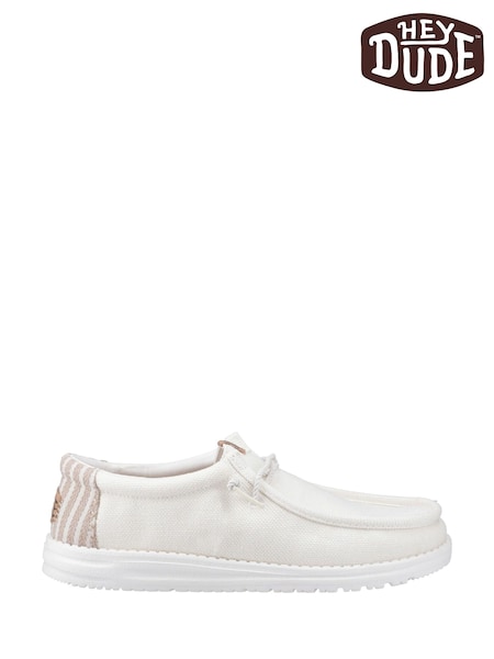 HEYDUDE Wally Resort White Shoes (F55655) | £65