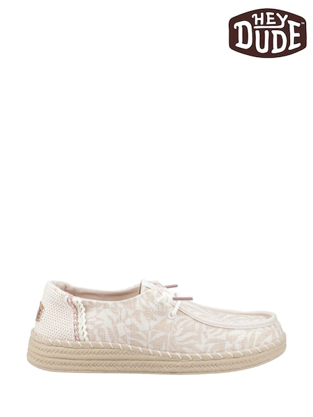 HEYDUDE Pink Wendy Espadrille Retro Palm Shoes (F55665) | £70