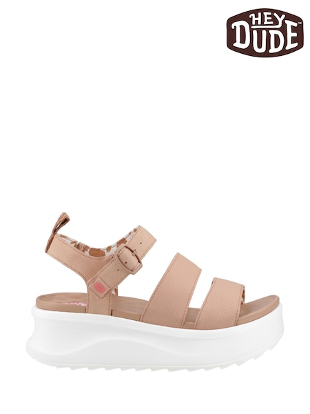 HEYDUDE Natural Delray Buckle Classic Sandals (F55670) | £70