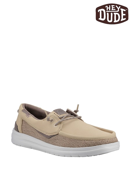 HEYDUDE Natural Welsh Grip Classic Mesh Shoes (F55679) | £70