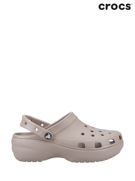 Crocs Brown Classic Platform Clogs (F55708) | £60