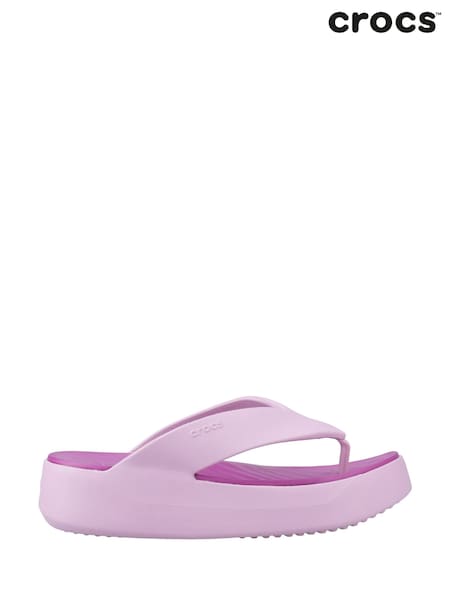 Crocs Purple Getaway Platform Flip-Flops (F55711) | £40