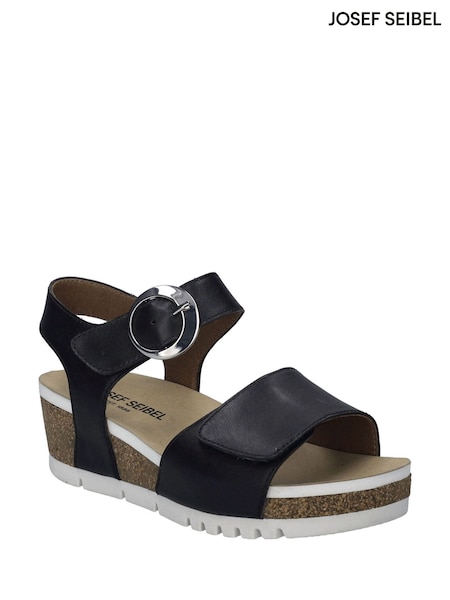 Josef Seibel Quinn 16 Black Sandals (F55767) | £95
