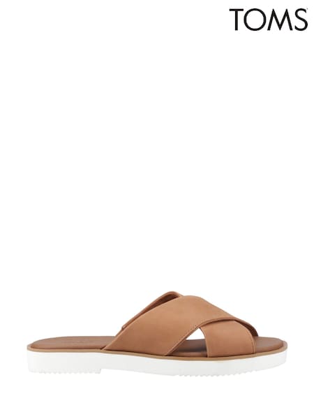 Toms Mae Cross-Over Brown Sandals (F55774) | £60