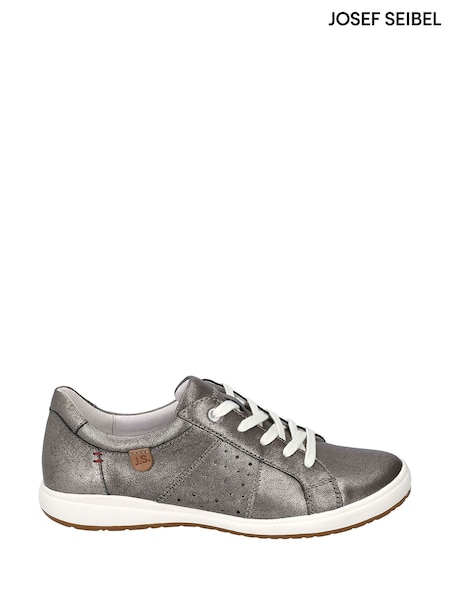 Josef Seibel Silver Caren Leather Trainers (F55815) | £95