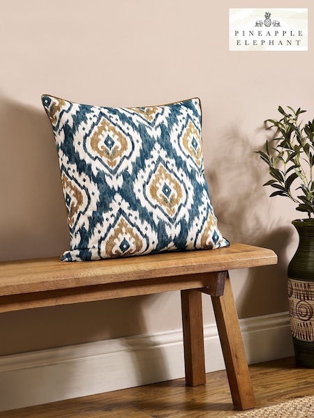 Pineapple Elephant Teal Suri Geo Cushion (F56031) | £15