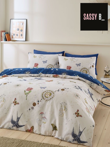 Sassy B Cream Astrology Reversible Duvet Cover Set (F56048) | £17 - £28