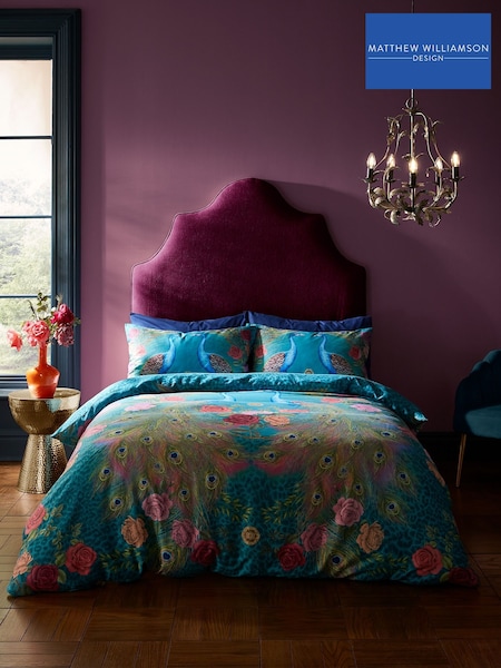 Matthew Williamson Teal Xanadu Peacock Cotton Sateen Duvet Cover Set (F56051) | £60 - £100